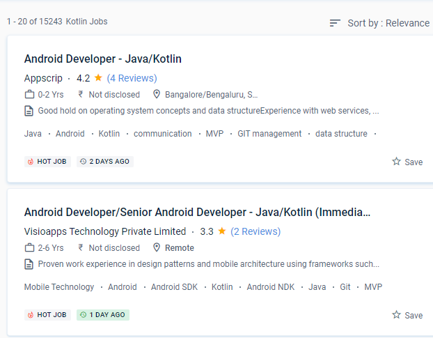 Android internship jobs in Sharjah