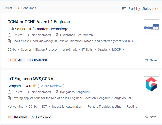 CCNA internship jobs in Sharjah