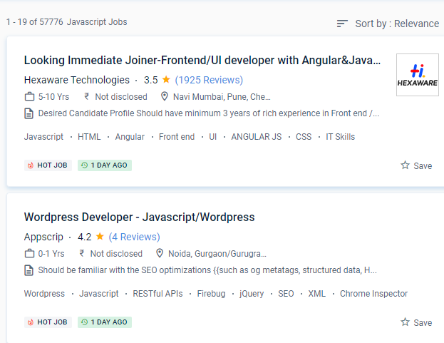 JavaScript internship jobs in Sharjah