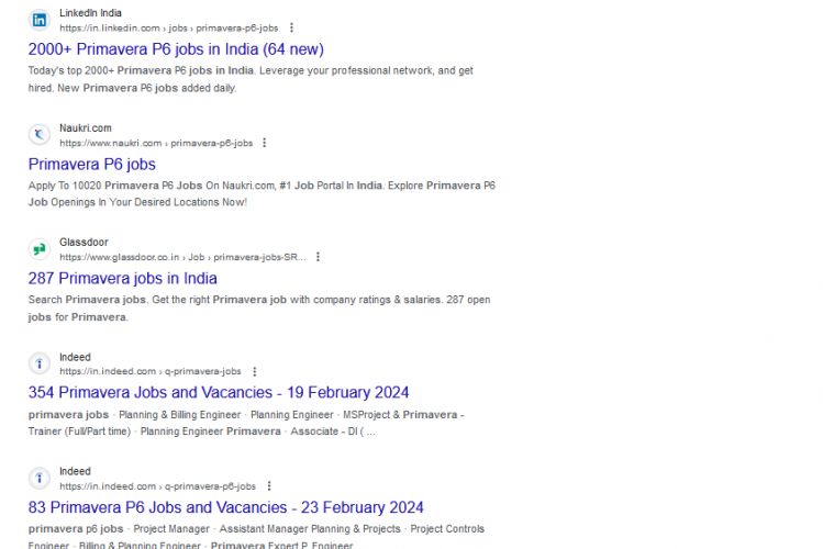 Primavera internship jobs in Fujairah